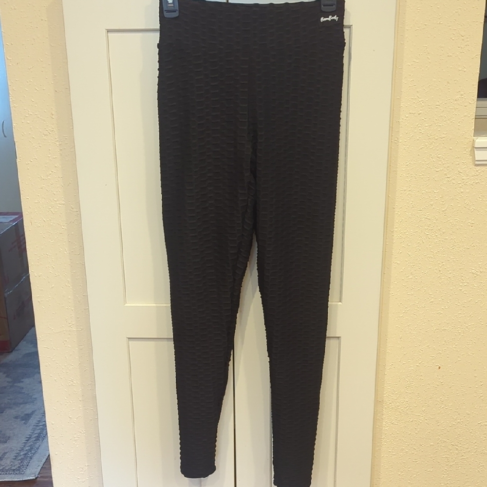 Black Full-Length Leggings with Elastic Waistband